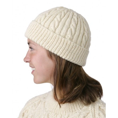 Cozy Worsted Knit Hats Handmade Cable Toques